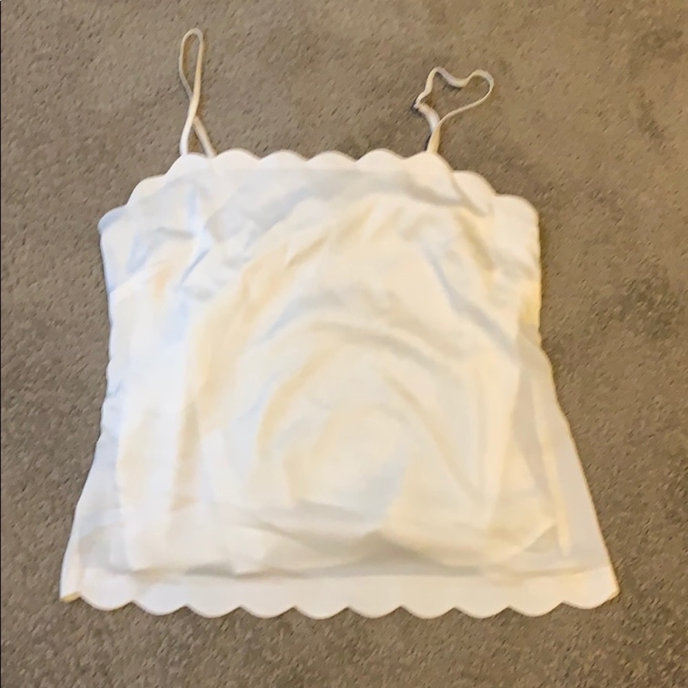 White scallop trim cami